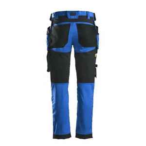 Pantalones de Trabajo Reflectantes de Alta Visibilidad para Hombre, Certificados CE, de Poliéster Resistente a la Abrasión, con Múltiples Bolsillos, Color Azul - Product Image 3