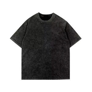 Wholesale Men's Cotton T-shirt 300 Gsm Oversized <b>Tshirt</b> <b>Plain</b> Heavy Cotton Printed Short Sleeve Men's Vintage <b>Tshirt</b> - Product Image 4