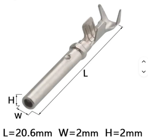 Automotive Electrical Crimp <b>Terminal</b> – DTM Series Pin, Auto-Insertion Spring Round Contact, 1.0 mm, Part No. 1062-20-0122. - Product Image 1
