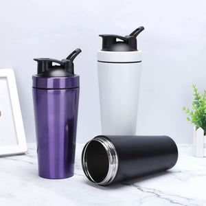 Eco Friendly Custom Logo Double Wall Stainless Steel <b>Protein</b> Shakers Shaker <b>Bottle</b> 750ml 500ml Metal Shaker <b>Bottle</b> - Product Image 1