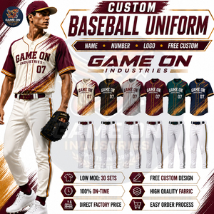 Vêtements de baseball personnalisés directement de l'usine, vêtements de sport pour hommes, maillot de baseball entièrement boutonné avec sublimation et pantalon assorti - Product Image 5