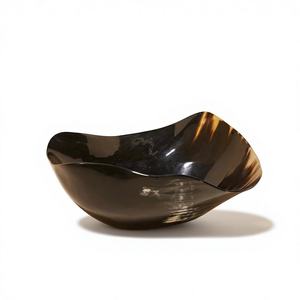 Custom Manufacture Real Horn Salad Bowl Snacks Cookie Serve Decorative Bowls Polished Buffalo Horn Bowl Cheap Price Party - Product Image 1