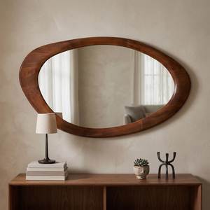 Cadre de miroir en bois naturel pour les intérieurs de la maison, cadre en bois artisanal élégant pour miroirs muraux, miroirs de maquillage et décoration - Product Image 4