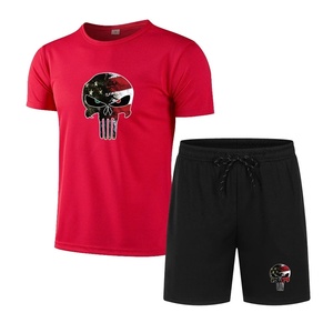 ชุดเสื้อยืดแขนสั้นคอกลมและกางเกงขาสั้น WINRO SPORTS ผ้าเทอร์รี่ โพลีเอสเตอร์ 100% ระบายอากาศได้ดี สไตล์ลำลองสำหรับผู้ชาย ใส่เล่นกีฬาหรือใส่ลำลองในฤดูร้อน พร้อมปักโลโก้ตามสั่ง - Product Image 4
