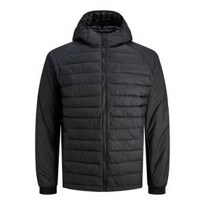 Latest Design Fashion Style <b>Men</b> Puffer <b>Jacket</b> Black Color <b>Long</b> Sleeve Breathable <b>Men</b> Puffer <b>Jacket</b> With Hoodies - Product Image 1