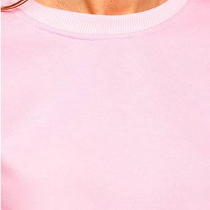 Sudadera Oversize de Cuello Redondo para Mujer, Rosa Claro, Casual, Cómoda, con Hombros Caídos, Estilo Lounge, Ajuste Holgado, para Otoño e Invierno - Product Image 3