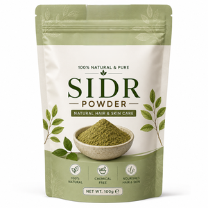 Poudre de feuilles de Sidr 100 % pure, sans produits chimiques, qualité cosmétique, 100 g, fournisseur en gros de poudre de feuilles de Sidr en provenance d'Inde - Product Image 1