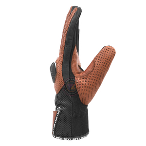Gants d'été en cuir véritable perforé pour hommes, respirants, pour motocross, moto, usage quotidien, sur route et en aventure. - Product Image 5