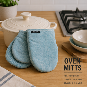 Manoplas de Horno Premium Mini 14x22 cm |   Guantes de Cocina de Algodón Resistentes al Calor, Protectores de Manos para Hornear, Cocinar, Barbacoa, Microondas y Platos Calientes - Product Image 4