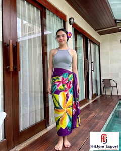 Custom Hawaiian Tahiti <b>Beach</b> Pareo Tropical Sarong Fiji Samoa Bora Bora OEM ODM Customized Manufacturing Service Provider - Product Image 2