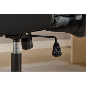 Comfy Wide-Seat <b>Swivel</b> Office <b>Chair</b> Flip-Up Armrests Leather Criss Cross Design Adjustable Ergonomic <b>Desk</b> <b>Chair</b> for Home Office - Product Image 6