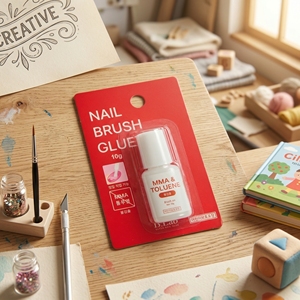 [K-ESSENTIALS] Nail <b>Brush</b> Glue 3g <b>Bottle</b> & Long-Lasting False Nail Tip Gel Adhesive for Professional Salon - Product Image 1