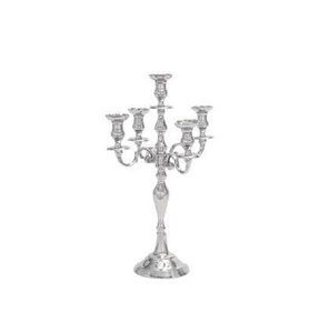 Antique Style 9-Light Silver Candelabra Ornate Rocaille Design <b>Tall</b> <b>Table</b> Centerpiece For Luxury Home Decoration Centerpiece - Product Image 2