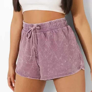 Shorts tendance streetwear délavés à l'acide pour hommes et femmes, coupe confortable, tenue estivale élégante pour un usage quotidien décontracté, shorts en coton H - Product Image 5