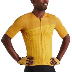 Maillot de ciclismo rojo para hombre, manga corta, diseño de malla transpirable, cremallera frontal completa, ropa deportiva, logotipo personalizado, maillots de ciclismo para hombre - Product Image 4