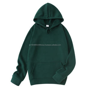 Sweat-shirt à capuche surdimensionné pour homme de luxe 100% coton, lourd pour l'hiver, avec impression en relief et fermeture éclair, streetwear uni - Product Image 1