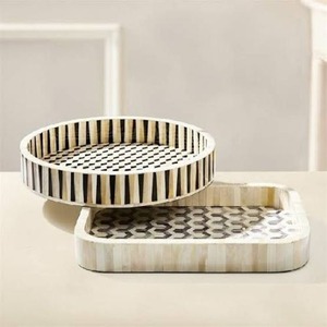 Elegant MDF Serving Tray Premium <b>Decorative</b> Tray for Home <b>Kitchen</b> Dining Coffee Table Gifting Purpose Modern MDF Tray Stylish - Product Image 4