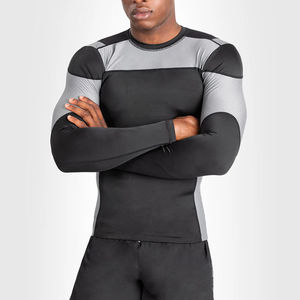 Camiseta Deportiva Transpirable Clásica de Manga Larga, Ajustada al Cuerpo, Camiseta de Compresión para Hombre, para Gimnasio, Entrenamiento, Fitness, Capa Base - Product Image 1