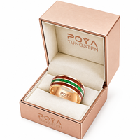 Bague de mariage pour homme en carbure de tungstène or rose 8 mm avec incrustation bois de fût de whisky et malachite, ajustement confortable, vente en gros