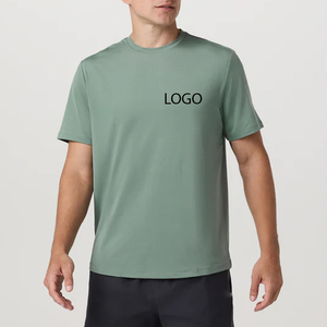 Service OEM, prix d'usine pour les commandes en gros, t-shirt homme à col rond, tissu doux, coupe décontractée et confortable, manches courtes. - Product Image 1