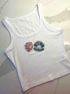 Elegant Beaded <b>Tops</b> With Sleeveless Design And Fancy Custom Design Seed Beads Embroidery Blouse <b>Tops</b> With Party - Product Image 6
