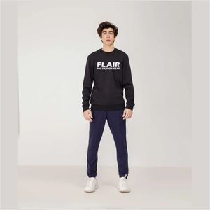 Sweat-shirt côtelé pour homme, très vendu, 100% coton, coupe ajustée, vêtement décontracté, confortable, pull-over, motif uni, grandes tailles - Product Image 4