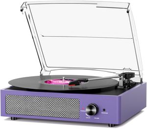 Tourne-disque vinyle de haute qualité, 3 vitesses, avec haut-parleurs intégrés, Plattenspieler, Giradischi pour vinyles - Product Image 1