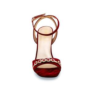 Sandalias de novia con tacón de fantasía granate FN5771 - Product Image 1