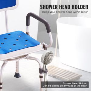 360 Degrees Swivel Shower Chair 400LBS <b>Bathtub</b> Shower Seat with Pivoting Arms Bathroom Safety Equipment - Product Image 6