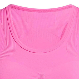 Soutien-gorge de sport pour femme de haute qualité à compression, avec logo frontal, écologique, respirant, soutien moyen, coussinets amovibles, dentelle - Product Image 5