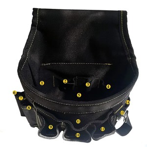 Sac à outils multifonction avec marteau, tournevis, pinces, clé, niveau, ruban à mesurer, jeu de douilles pour électriciens et techniciens - Product Image 5