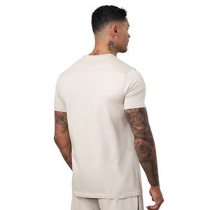 Camiseta de Jersey para Hombre, Color Beige, Cuello Redondo, Manga Corta, Diseño Gráfico, Informal, Transpirable, Estilo Urbano, Moda de Verano - Product Image 2