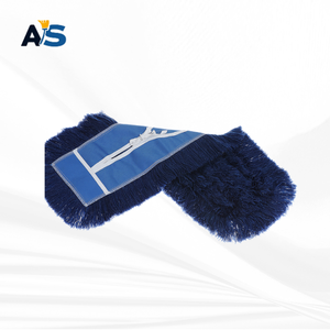 A&S Durable 5x24 Blue Dust <b>Mop</b> Cotton Thread Cut-End Design Aluminum Pole Industrial Style Backing Multi-Floor Cleaning - Product Image 2