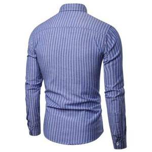 Chemises habillées décontractées en coton personnalisées pour hommes, col rabattu, manches longues, grandes tailles, prix raisonnable - Product Image 4