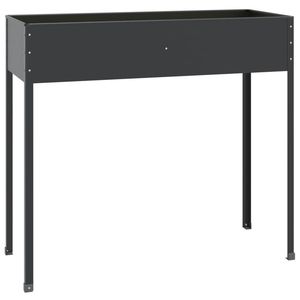 2 pz fioriere da giardino in acciaio zincato antracite vasi di fiori durevoli per uso esterno - Product Image 5