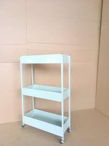 Modern Metal Salon Trolley 3 Shelf Rolling <b>Cart</b> with 4 Wheels Movable <b>Storage</b> Organizer for Hair Salon Barber Spa Use - Product Image 4