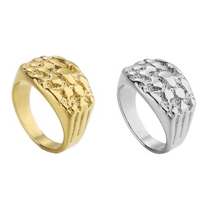 Luxury Gold <b>Silver</b> Hip Hop Bling <b>Ring</b> with Moissanite Diamonds Stylish Jewelry Accessory for <b>Men</b> Party Wear & Rapper Fashion - Product Image 1