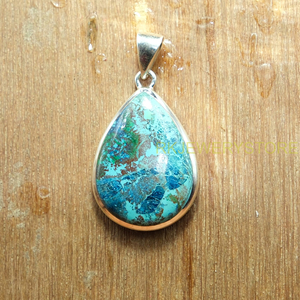 Grand collier pendentif en pierre précieuse azurite bleue |   Argent sterling 925 |   Bijoux uniques en azurite |   Cadeau de Noël pour femme ou petite amie - Product Image 2