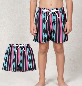 Summer Ocean Shark Starfish Sailboat Striped 100% Polyester Quick Dry Drawstring Waist Mid Rise <b>Men</b> Swim <b>Trunks</b> Shorts - Product Image 6