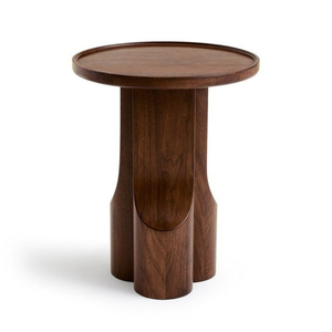 Round Wooden <b>Coffee</b> <b>Table</b> With Tapered <b>Legs</b> Modern Minimalist Design <b>For</b> Living Room Furniture Decorative Side <b>Table</b> - Product Image 4