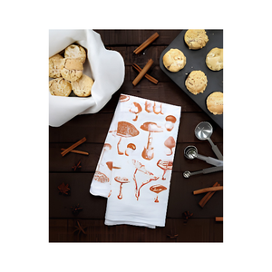 Essuie-vaisselle en coton imprimé motif champignon, torchon de cuisine, tissu décoratif pour la maison, fabricant OEM personnalisé en gros - Product Image 1