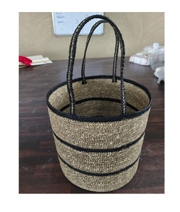 Jute Rope Woven Storage Basket With Handles Eco Friendly Organizer Tote Bag For Laundry Picnic Home Decoration Storage - Product Image 1
