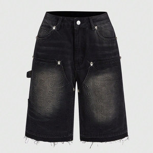 กางเกงยีนส์ขาสั้นผ้าอ๊อกซ์ฟอร์ดสั่งทำพิเศษ เอวกลาง แห้งเร็ว ขอบดิบ แฟชั่นทันสมัย คุณภาพสูง สำหรับผู้ชาย สไตล์สตรีทแวร์ ฤดูร้อน - Product Image 5