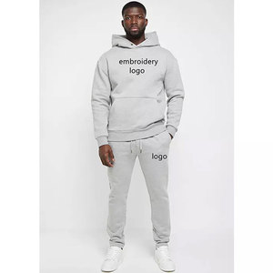 New Wholesale Custom Embroidery Puff Printing Breathable Heavyweight Hooded High Quality <b>Gym</b> <b>Tracksuits</b> Unisex Polyester/Cotton - Product Image 3