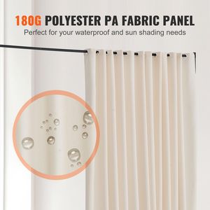 Divisorio portatile da 96 120 pollici con schermo divisorio Beige per Privacy con ruote per sala da pranzo e studio - Product Image 5