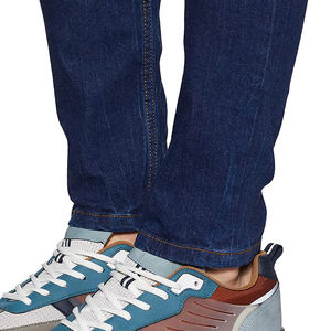 Nuevos Pantalones Vaqueros Azules Elásticos de Cintura Media para Hombre Joven, Diseño Lavado Ajustado Sin Rasgaduras, Venta al por Mayor - Product Image 5