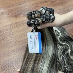Extensions de cheveux naturels de qualité supérieure, couleur piano, lisses, 100% cheveux humains, cheveux vierges vietnamiens - Product Image 1