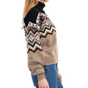 Trendy Women's Casual <b>Sweater</b> <b>Crewneck</b> Ribbed Knit Pullover Comfortable Lightweight Winter Knitwear Breathable Nylon/Acrylic - Product Image 2