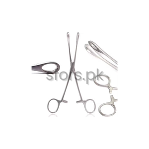 Pince chirurgicale droite à cliquet en acier inoxydable pour pansements et tampons de coton, instrument médical réutilisable - Product Image 1