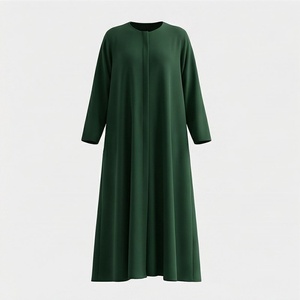 2025 OEM Kimono Abaya pour femmes musulmanes, en tissu polyester épais, doux et très extensible, col en V, manches longues, pour fêtes, Ramadan, mariages - Product Image 1